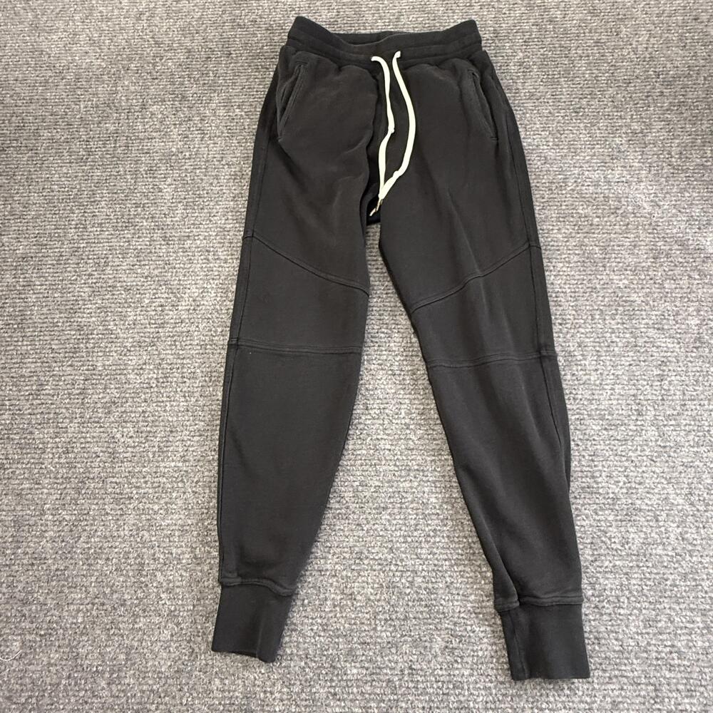 John Elliott Jogger Pants Mens Medium Black Fleece Zip Pocket Drawstring Cuffed
